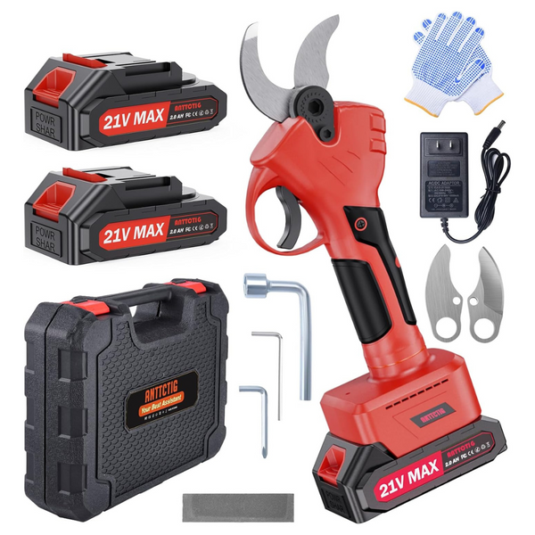 Electric Pruning Shears with 2 x 2000mAh Rechargeable Batteries