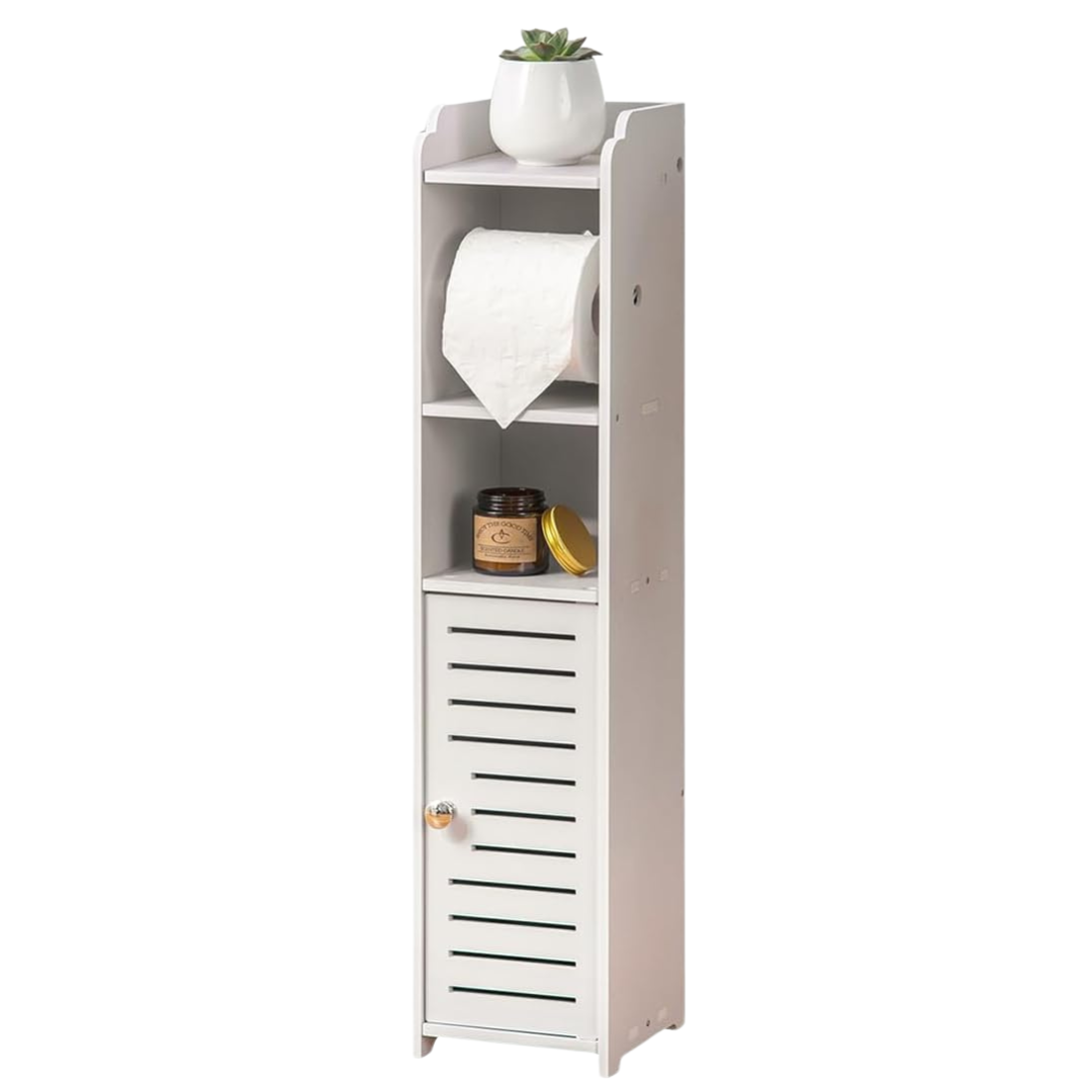 Aojezor Bathroom Storage Cabinet With Toilet Paper Holder Stand