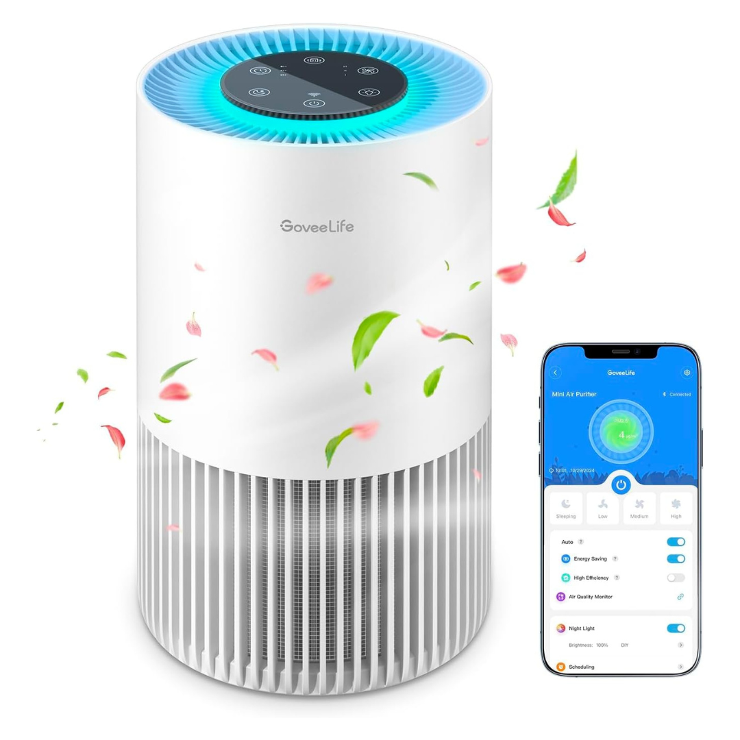 GoveeLife Portable Smart Air Purifiers With WiFi Alexa Control