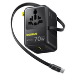 Baseus 70W 6-in-1 Universal Travel Adapter With Retractable USB-C Cable