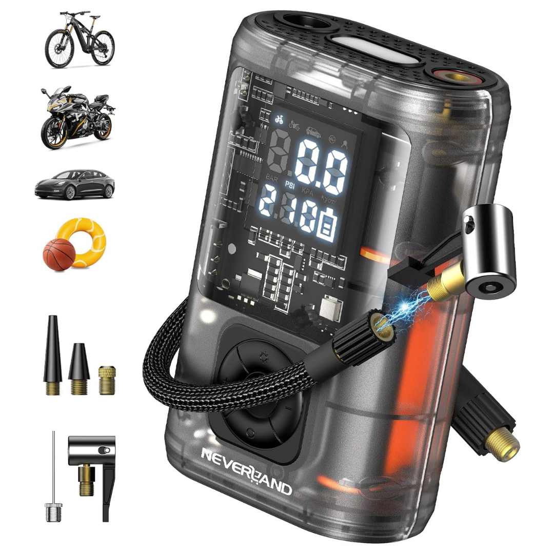 NEVERLAND 12000mAh 150PSI Tire Inflator Portable Air Compressor