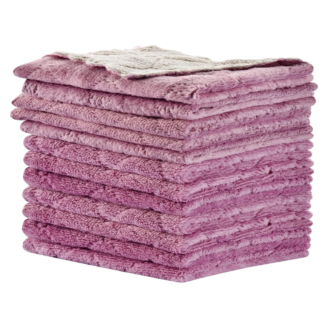 12-Piece 10"x 6" Super Absorbent Microfiber Cleaning Cloths