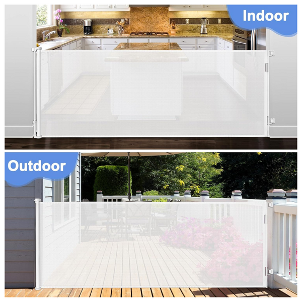42" Extra Wide Retractable Baby And Pet Gate
