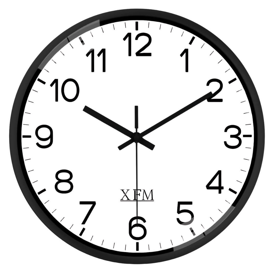8" XFM Battery Operated Analog Wall Clock