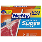 74-Count Hefty Slider Freezer Storage Bags (Quart Size)