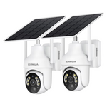 2-Pack Sehmua 2K WiFi Wireless Solar Security Cameras