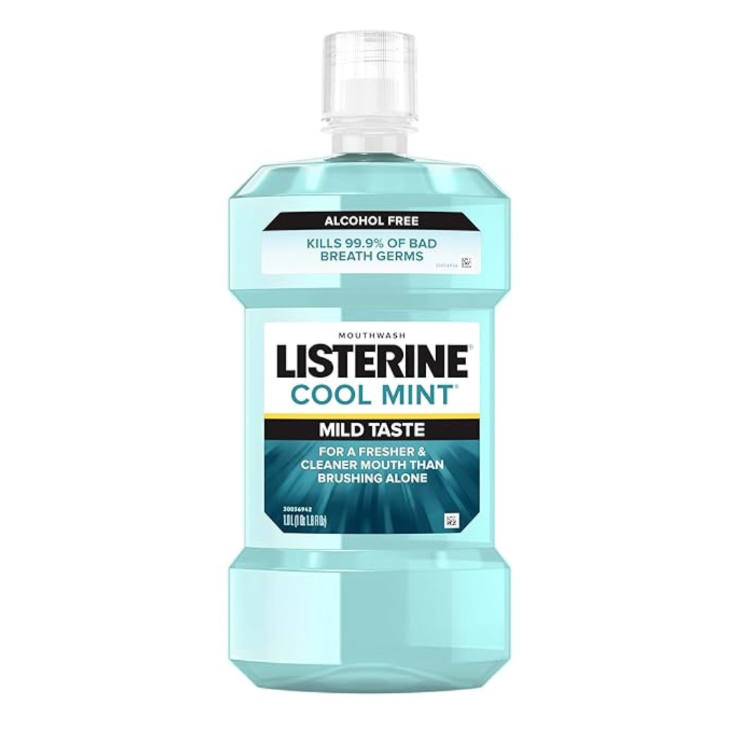 Listerine Less Intense Alcohol-Free Oral Care Formula Mouthwash