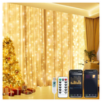 9.8ft 300 LED Window Smart Curtain String Lights