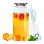 2-Liter Glass Pitcher with Lid and Spout