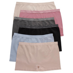 6-Pack Hanes Women's Comfort Flex Fit Seamless Boyshort Underwear (Assorted)