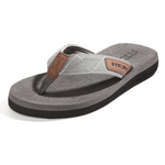 Fitory Men's Comfort Flip-Flops (Gray)
