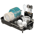 Klke Expandable Counter Dish Drying Rack with Drainboard Set