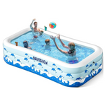 130" x 72" x 22" Full-Sized Inflatable Swimming Pool with Seats