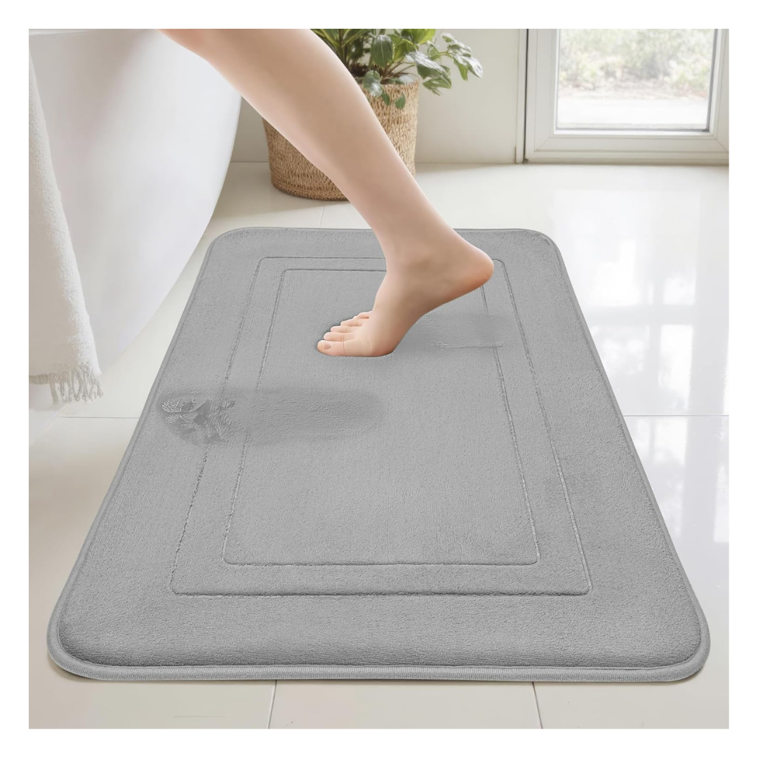 Super Soft Absorbent Memory Foam Bath Mat (24" x 16")