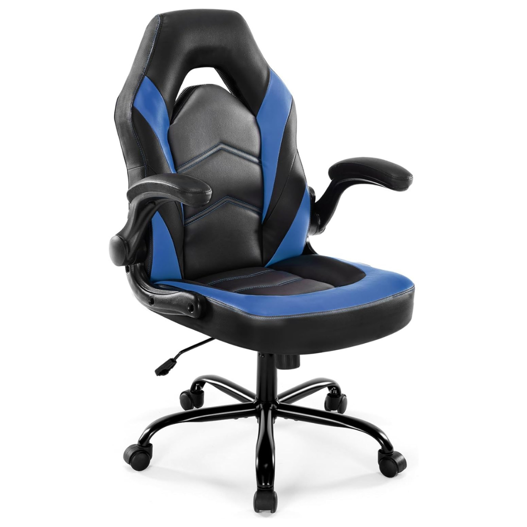 Dumos Ergonomic PU Leather Lumbar Support Gaming Chair
