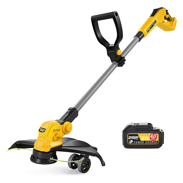 IMOUMLIVE 15" 2-in-1 Cordless Weed Wacker And Edger Trimmer W/ 4Ah Battery