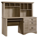 Sauder Harbor View Home Office Computer Desk With Hutch, Keyboard Tray
