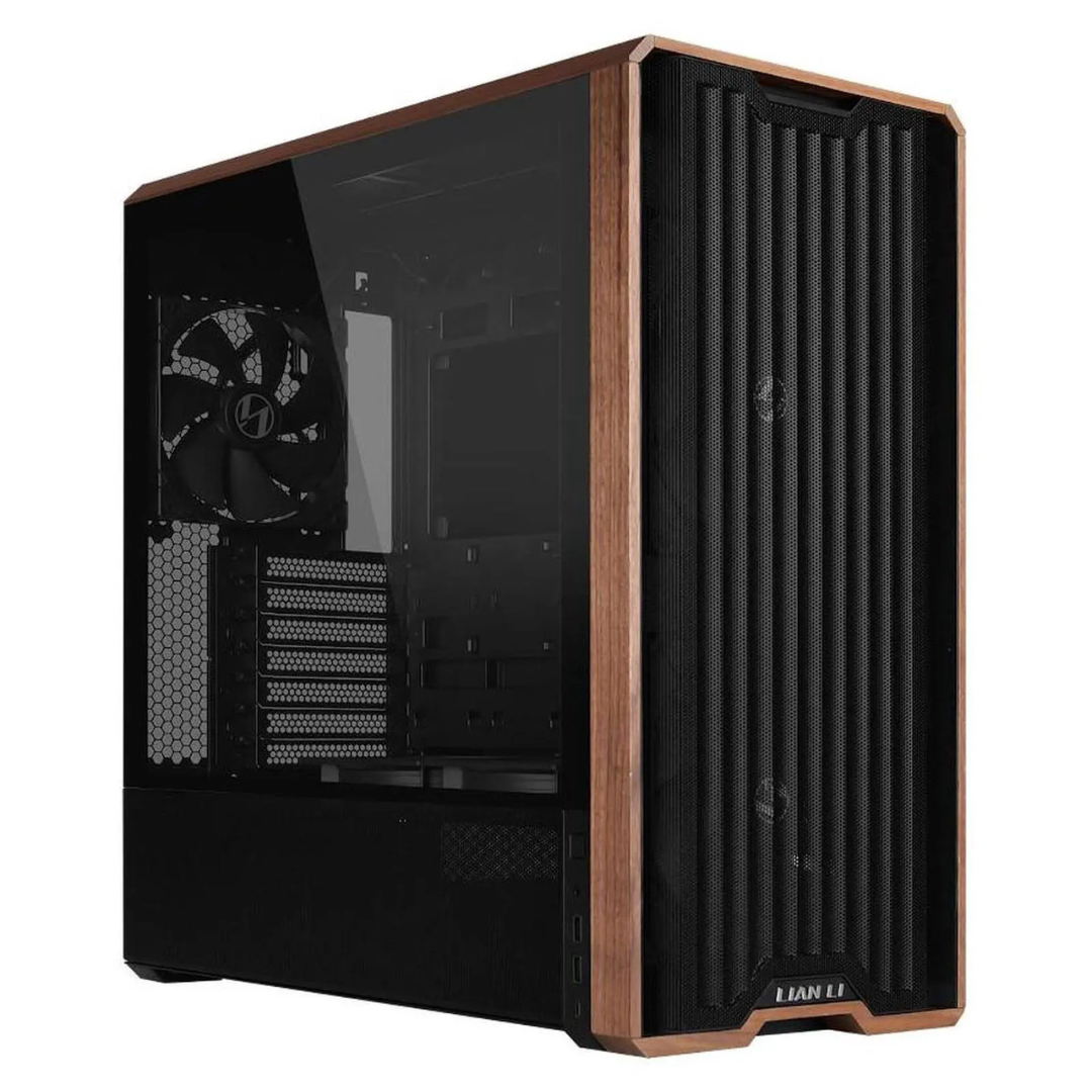 Lian Li LANCOOL 217 Genuine Walnut Wood Mid-Tower ATX Computer Case