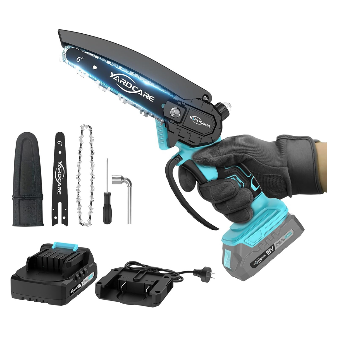 6" Electric Lightweight Cordless Mini Chainsaw With 2.0Ah Battery