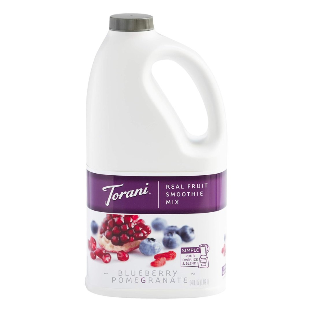 64 Oz Torani Real Fruit Smoothie Mix, Blueberry Pomegranate