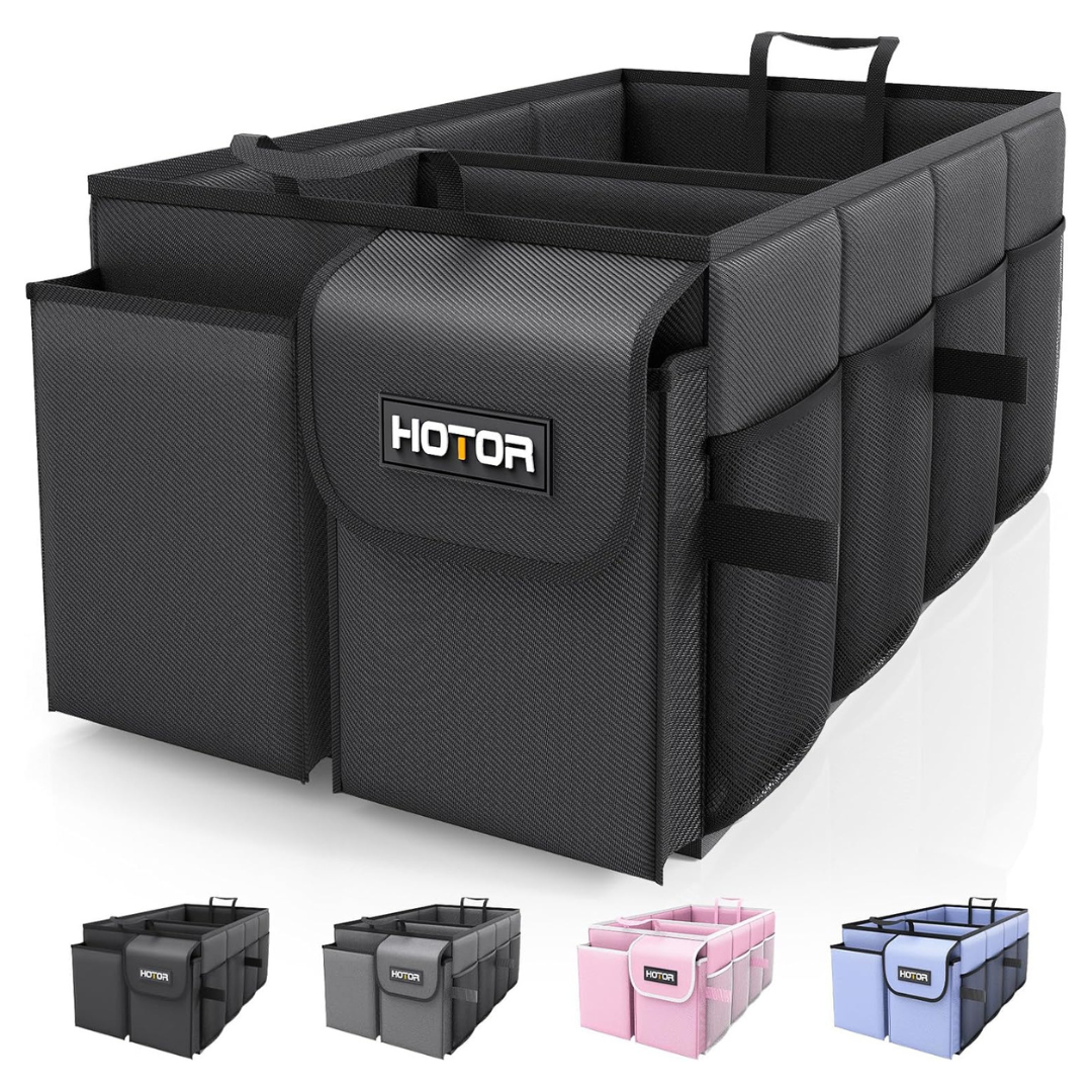 HOTOR Foldable Car Trunk Organizer With 2 Compartments