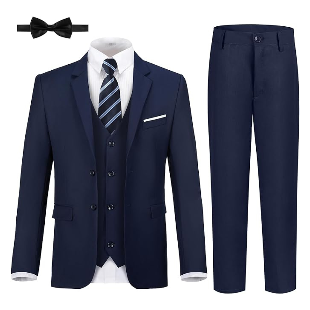 JPF Boy's Formal Suit Set With Bow Tie