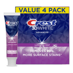 4-Pack 3.7oz Crest 3D White Luminous Whitening Toothpaste