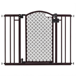 28"-42"W Ingenuity Decorative Walk-Thru Tall Baby And Dog Gate (Espresso)
