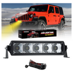 12 Inch 90W Dual-Color LED Light Bar W/ Wiring Harness Kit