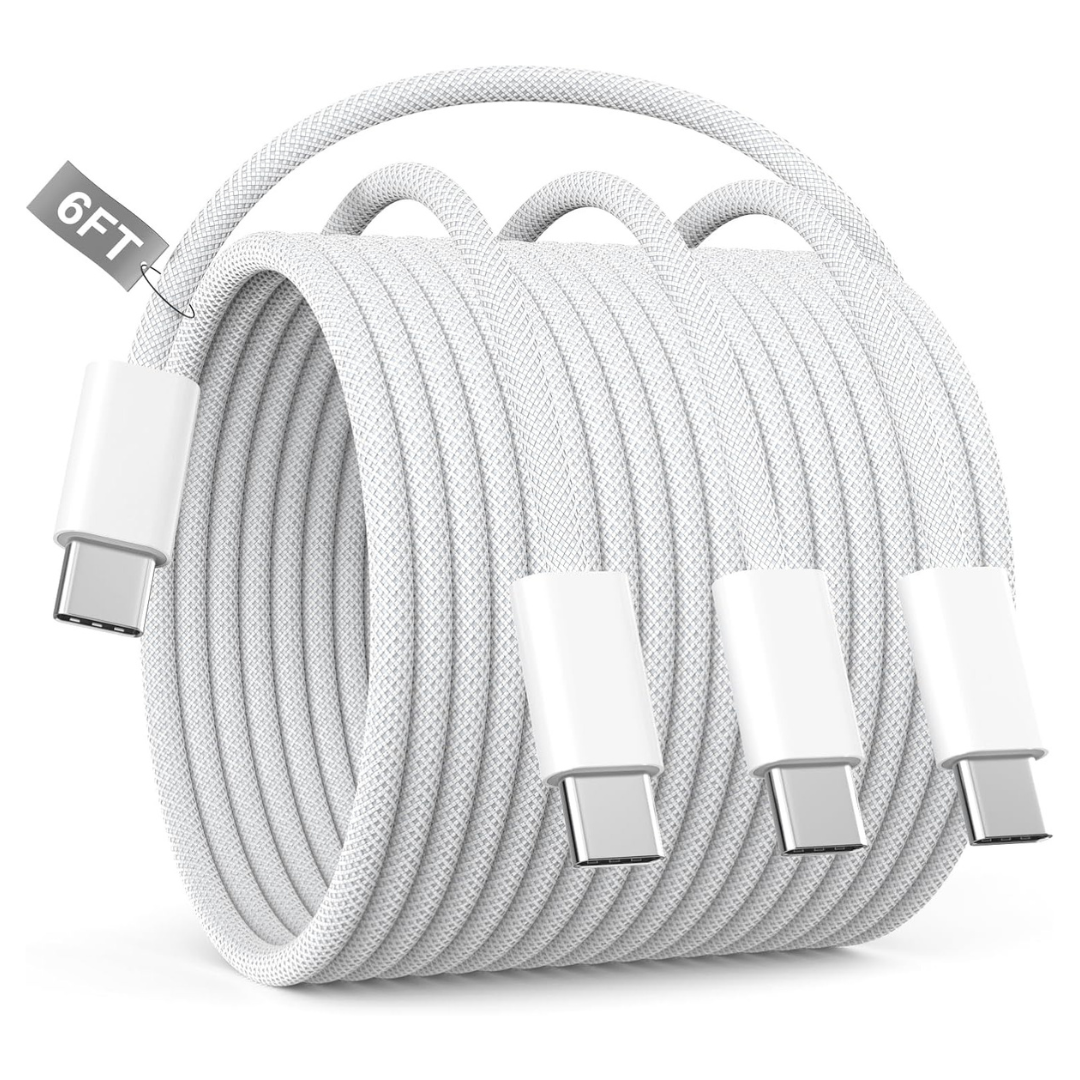 2-Pack 60W 6ft Universal USB C To USB C Charging Cable