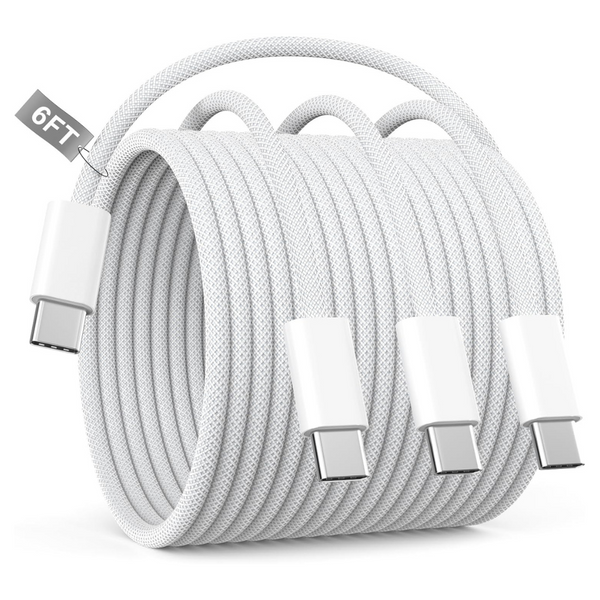 2-Pack 60W 6ft Universal USB C To USB C Charging Cable