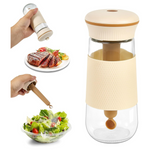 2-in-1 Glass Salt and Pepper Shakers Set