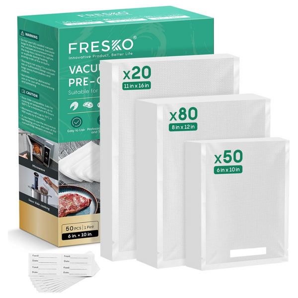 150-Count FRESKO BPA Free Vacuum Sealer Precut Bags
