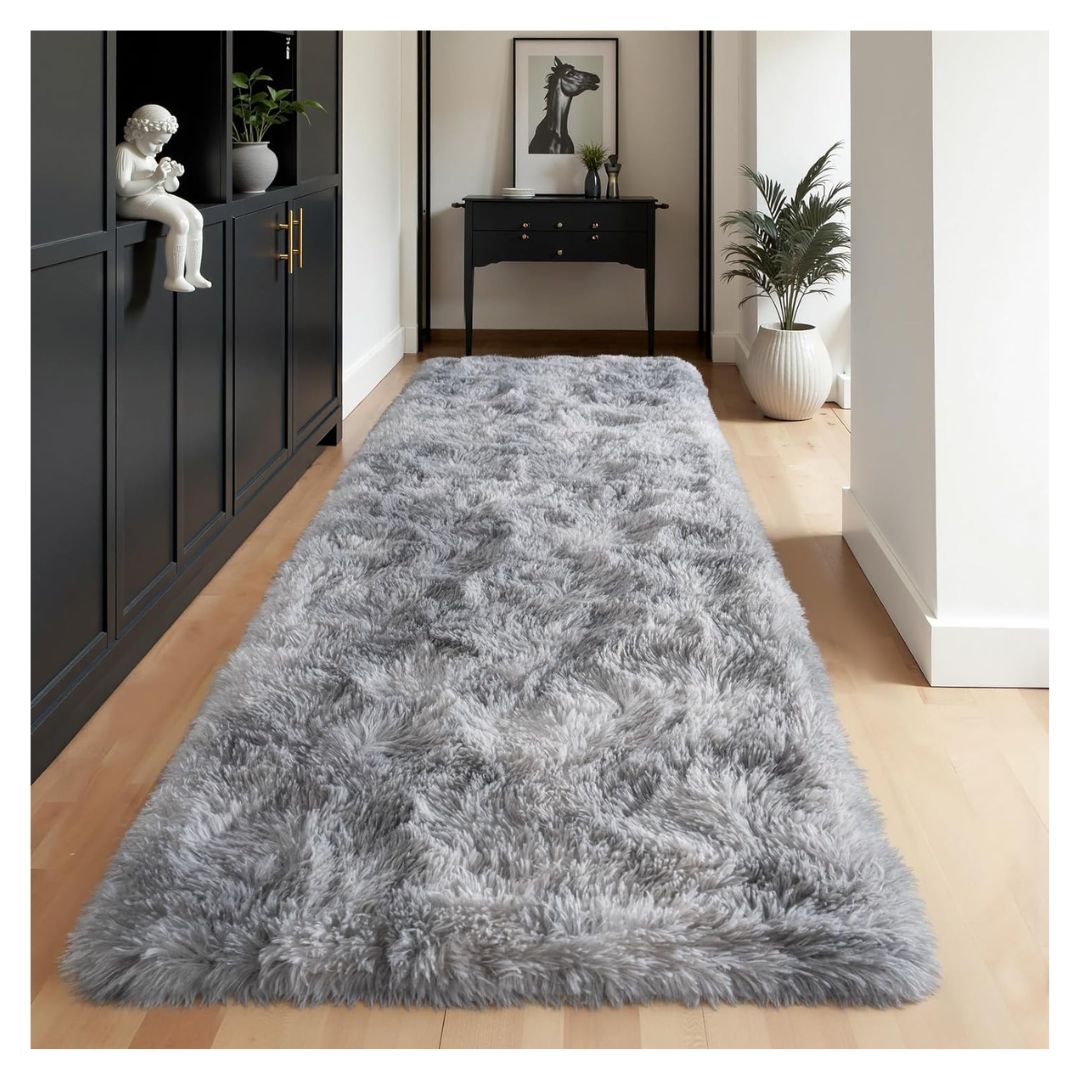 2' x 6' Non Slip Fluffy High Pile Soft Runner Rugs