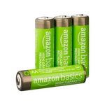 4-Count Amazon Basics Rechargeable AA NiMH High-Capacity Batteries