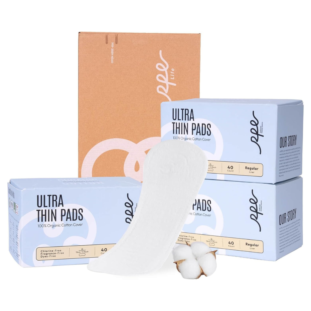 120-Count Women's 100% Organic Ultra Thin Panty Liners