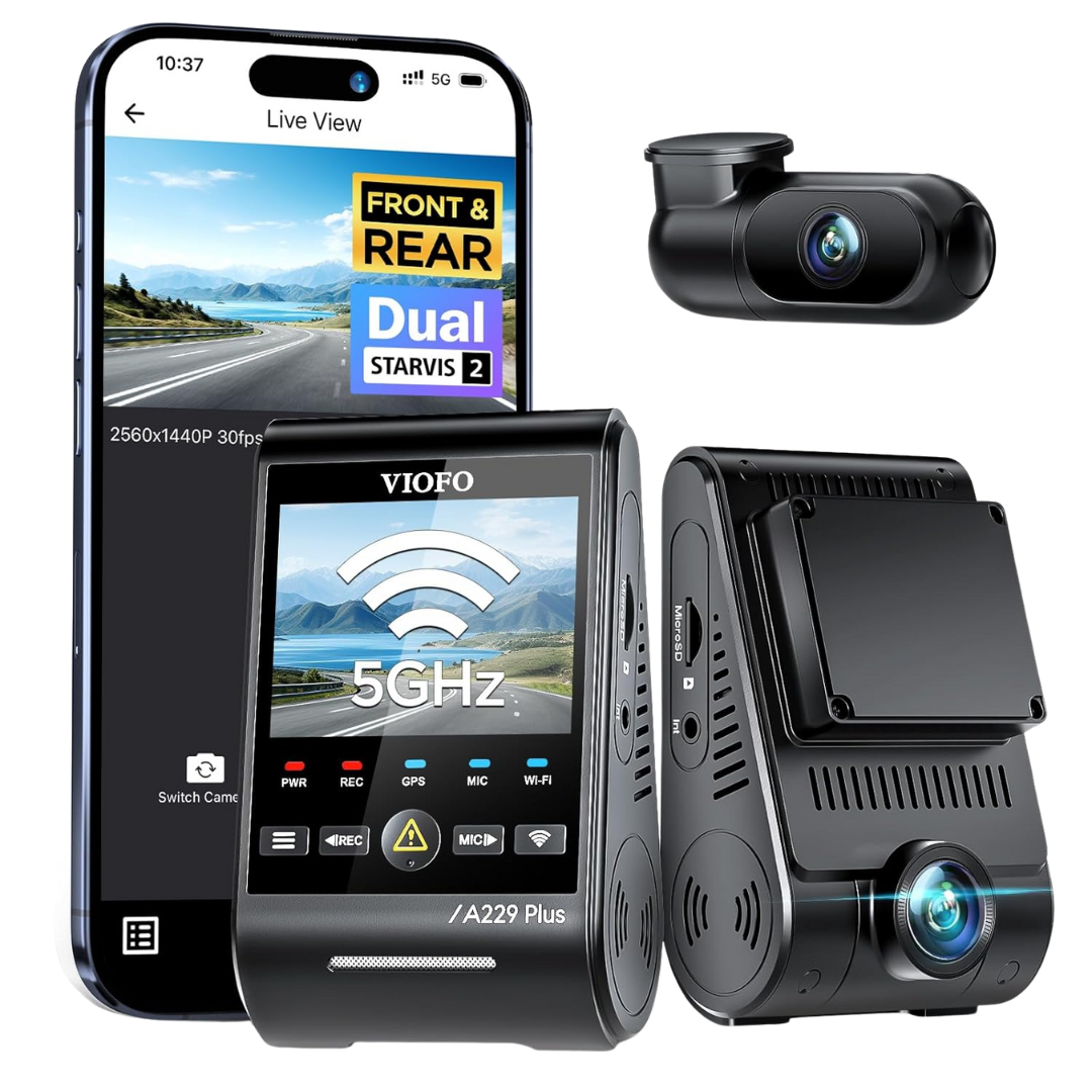 VIOFO A229 Plus 2CH Front & Rear 1440p HDR Dual Dash Cam Kit