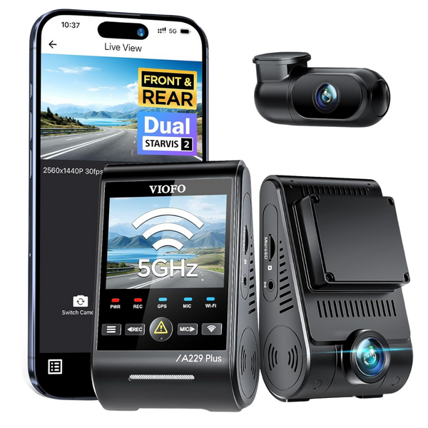 VIOFO A229 Plus 2CH Front & Rear 1440p HDR Dual Dash Cam Kit