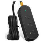 6ft 3 Outlets 125 Volts Mountable Small Power Strip