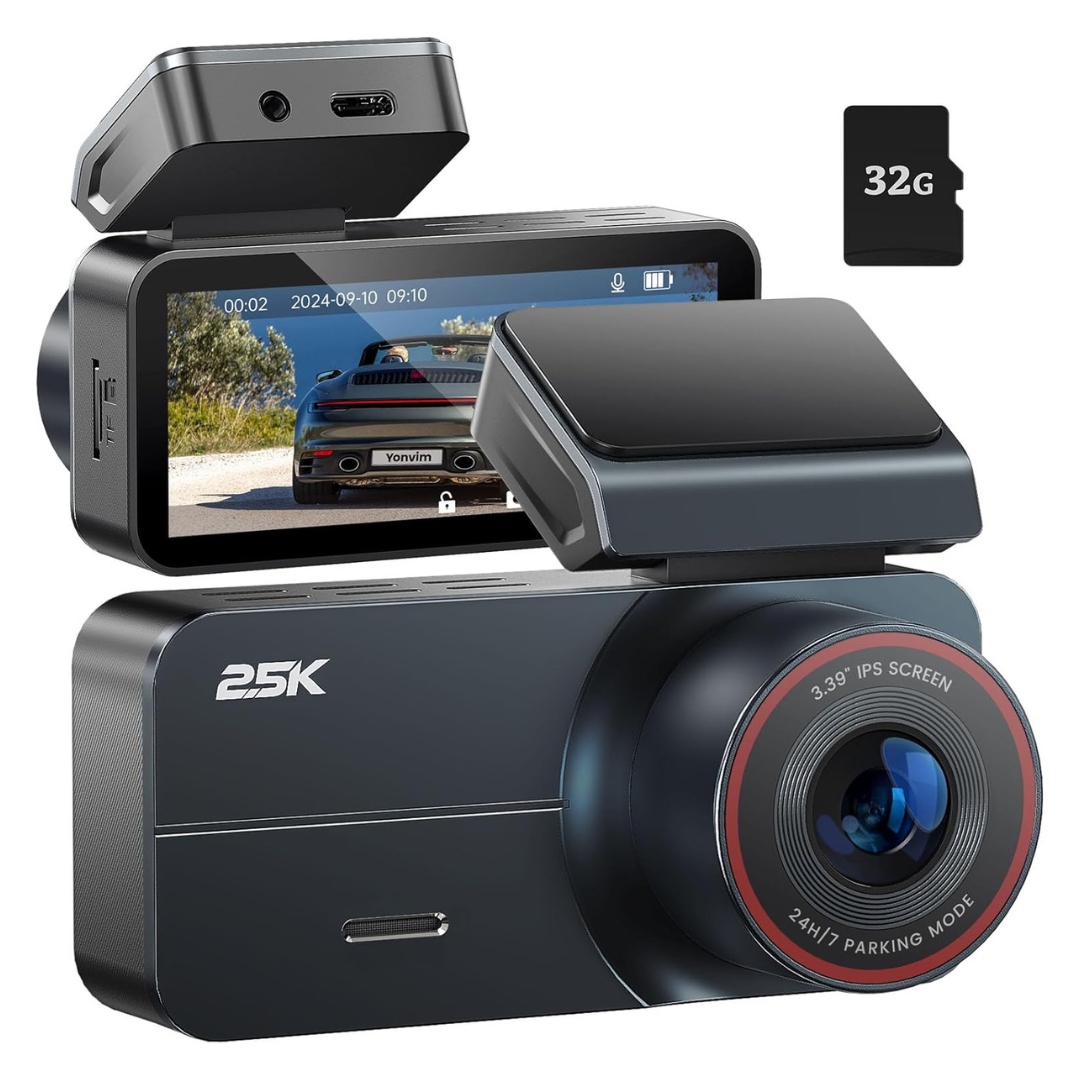 2.5K Front 160" Wide Angle Dash Camera With 32GB Card
