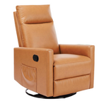 Sweetcrispy High Back 360 Swivel Rocker Chair (Classical Brown)