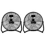 2-pack Simple Deluxe 20" 3-Speed High Velocity Floor Fan