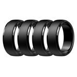 4-Pack Egnaro Men's Silicone Wedding Rings