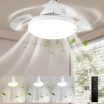 16" Retractable Ceiling Fans with 3200 Lumens Lights and Remote