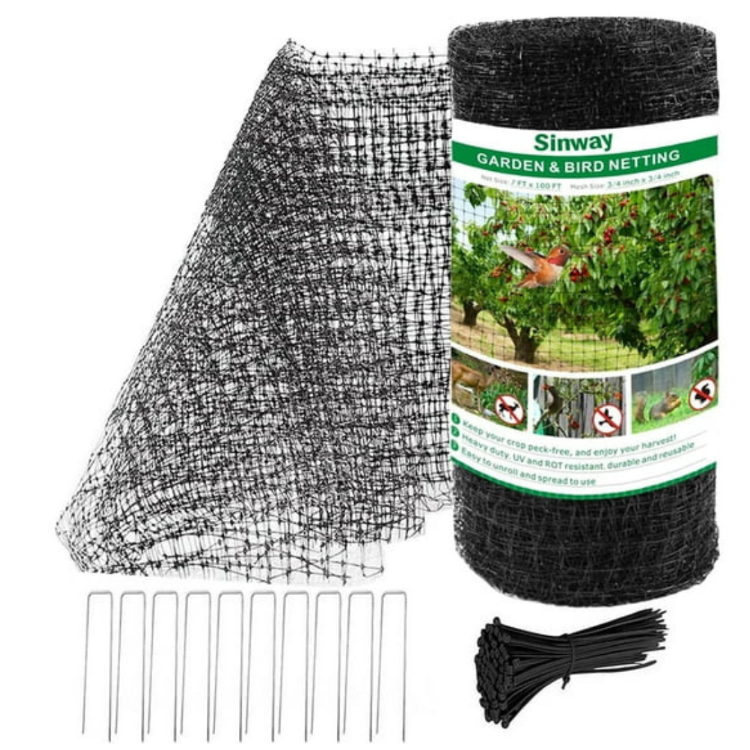 Sinway 7 x 100 Feet Reusable Wire Garden Netting