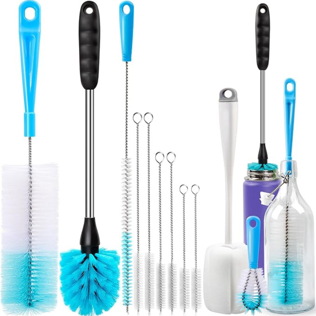 8-Pack Holikme Long Handle Bottle Brush Cleaning Set