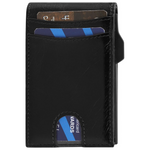 RFID Blocking Bifold Leather Wallet with Pop-Up Card Case