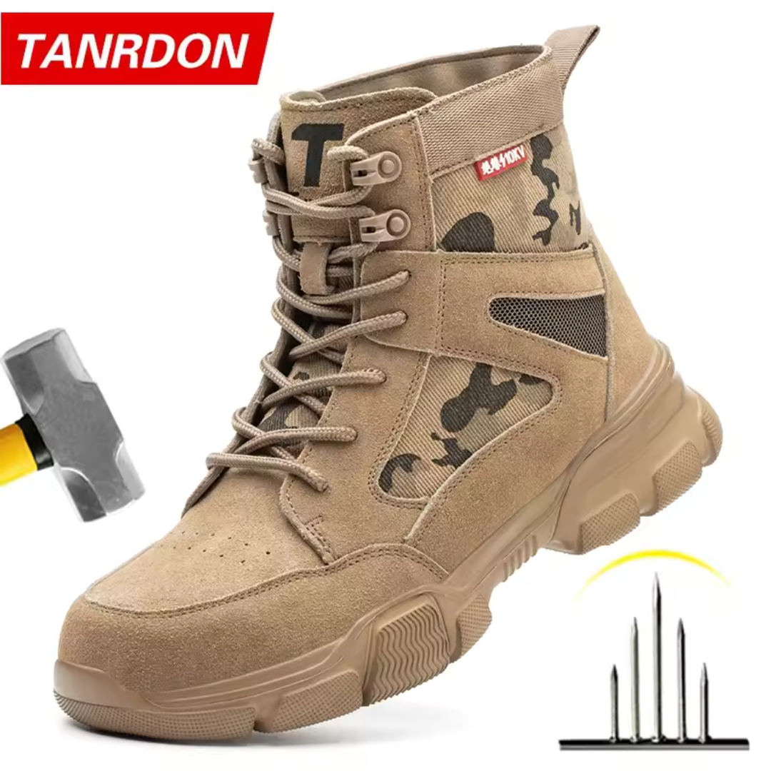 Tanrdon Men's Work Safety Tactical Shoes