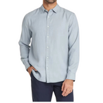 Goodfellow & Co Men's Vintage Long Sleeve Poplin Shirt (Blue)