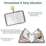 Baby Photo Book with Soft Cloth Cover & Safety Mirror